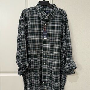 Daniel Cremieux Dark Green Plaid Casual Shirt